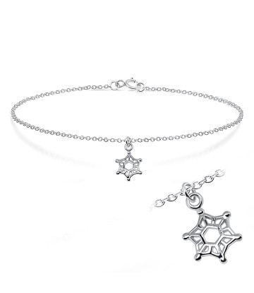 Snowflake Silver Bracelet BRS-195